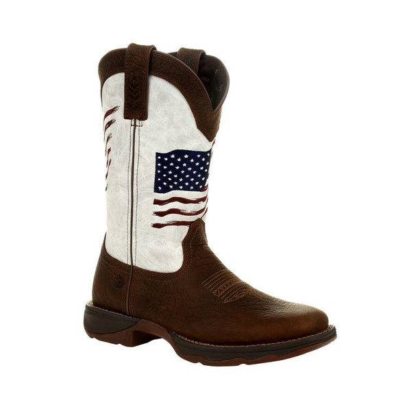 Durango Lady Rebel Women’s Distressed Flag Embroidery Western Boot DRD0394 - BootSolution