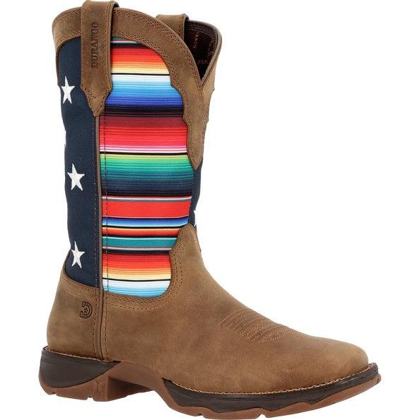 Durango Lady Rebel Women’s Dusty Brown Serape Flag Western Boot DRD0435 - BootSolution
