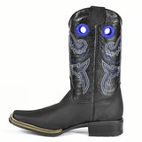 El Norteno Family Black Leather Rodeo Cowboy Boot-226 - BootSolution