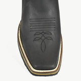 El Norteno Family Black Leather Rodeo Cowboy Boot-226 - BootSolution
