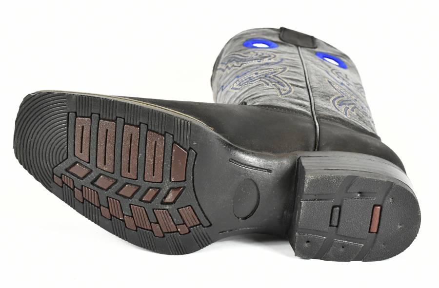 El Norteno Family Black Leather Rodeo Cowboy Boot-226 - BootSolution
