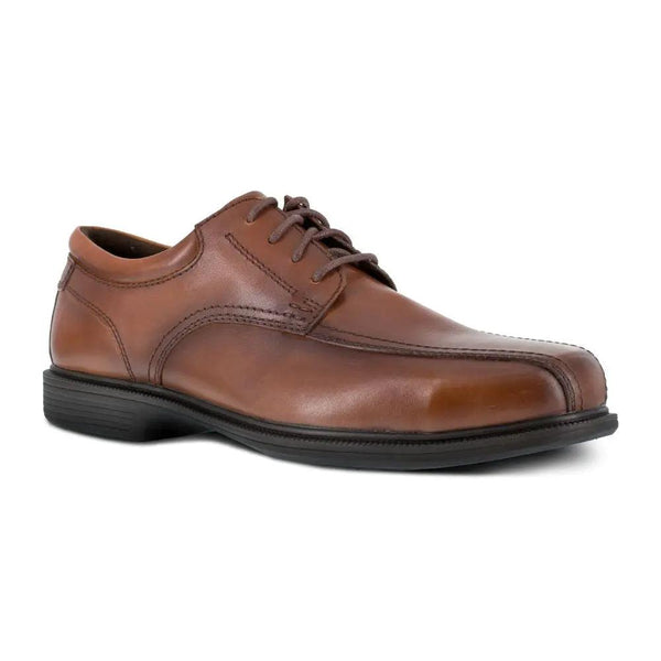 Florsheim Men’s Brown Leather Lace-Up Oxford Steel Toe Work Shoe FS2001 - BootSolution