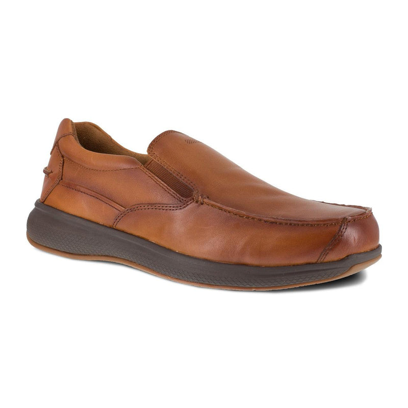 Florsheim Men’s Comfort Slip-On Oxford Steel Toe Boat Shoe FS2325 - BootSolution