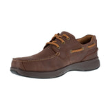 Florsheim Men’s Crazy Horse Memory Foam Comfort Steel Toe Boat Shoe FS2326 - BootSolution