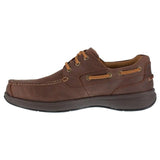 Florsheim Men’s Crazy Horse Memory Foam Comfort Steel Toe Boat Shoe FS2326 - BootSolution