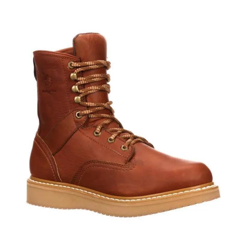 Georgia Boot Barracuda Gold Wedge Mens 8-Inch Work Boot G8152 - BootSolution