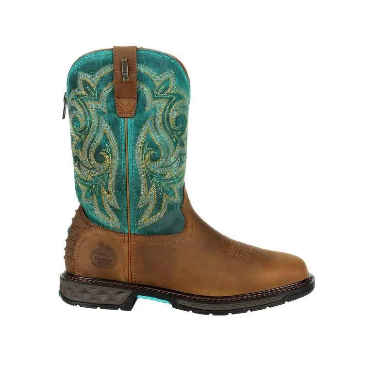 Georgia Boot Carbo-Tec LT Women's Steel Toe Waterproof Pull-On Boot GB00386 - BootSolution