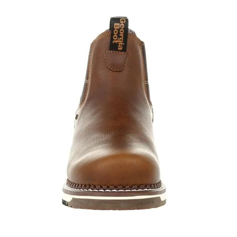 Georgia Boot Men’s AMP LT Wedge Steel Toe Waterproof Chelsea Work Boot GB00353 - BootSolution