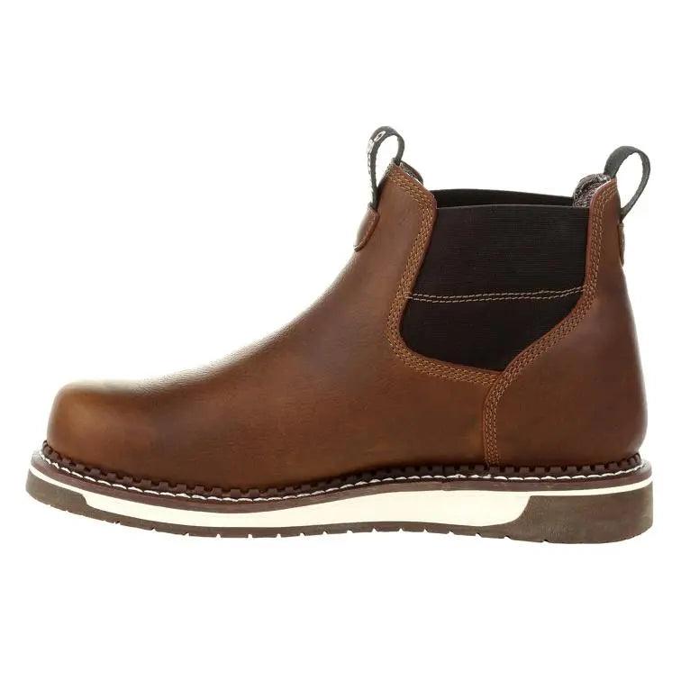 Georgia Boot Men’s AMP LT Wedge Steel Toe Waterproof Chelsea Work Boot GB00353 - BootSolution