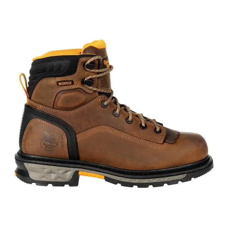 Georgia Boot Men s Carbo Tec LTX 6 Waterproof Composite Toe Work Boot Brown 8.5