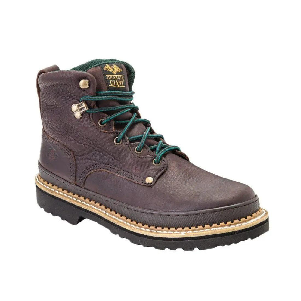 Georgia Giant 6” Work Boots Brown Leather G6274 Durable Lace Up Mens Size 8 W GEORGIA BOOT Men main image 2