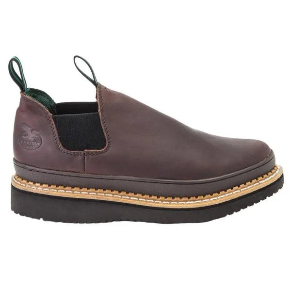 Georgia Giant Mens Brown Leather Slip-On Work Shoe GR274 - BootSolution