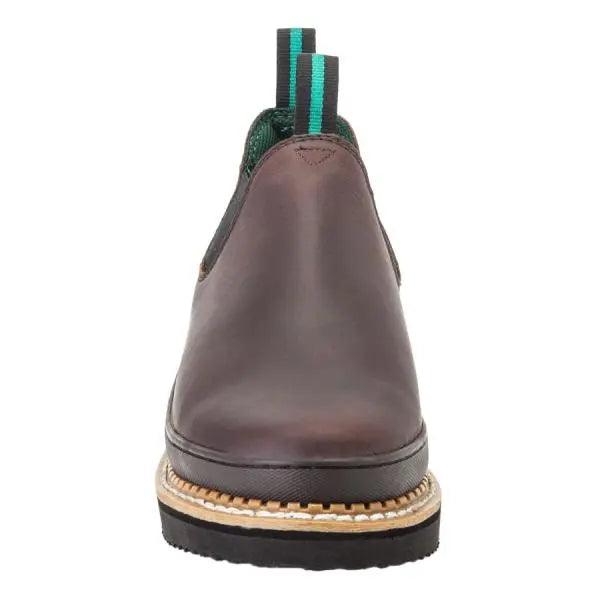 Georgia Giant Mens Brown Leather Slip-On Work Shoe GR274 - BootSolution
