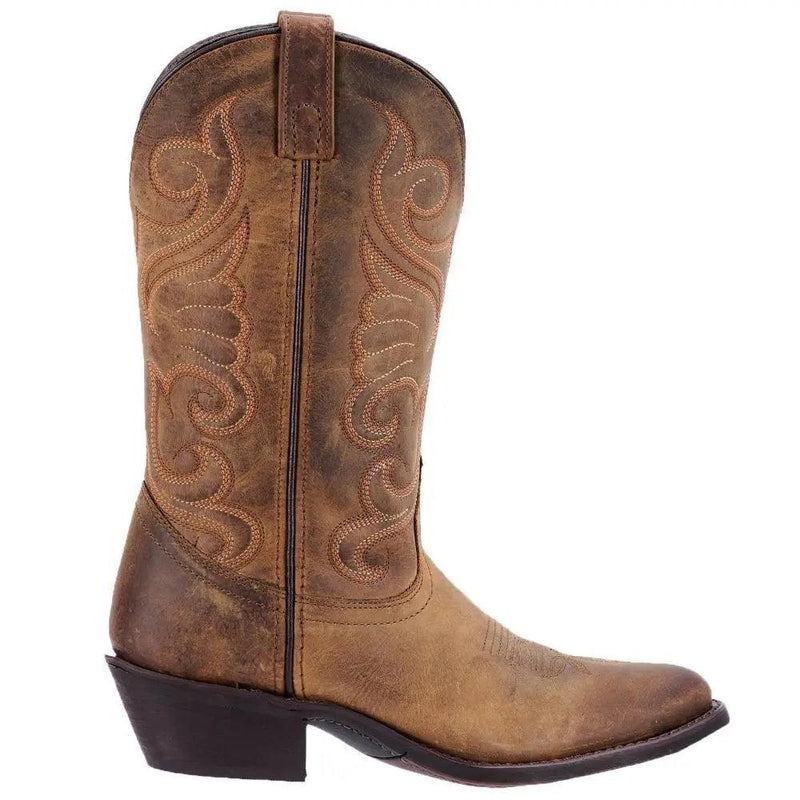 Laredo Bridget Tan Leather Western Round Toe Boot 51084 - BootSolution