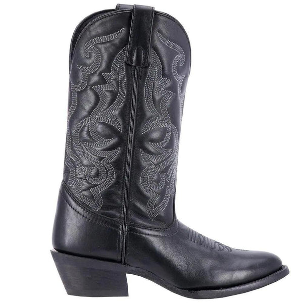 Laredo Maddie Round Toe Black Leather Women's Western Boot 51110 - BootSolution
