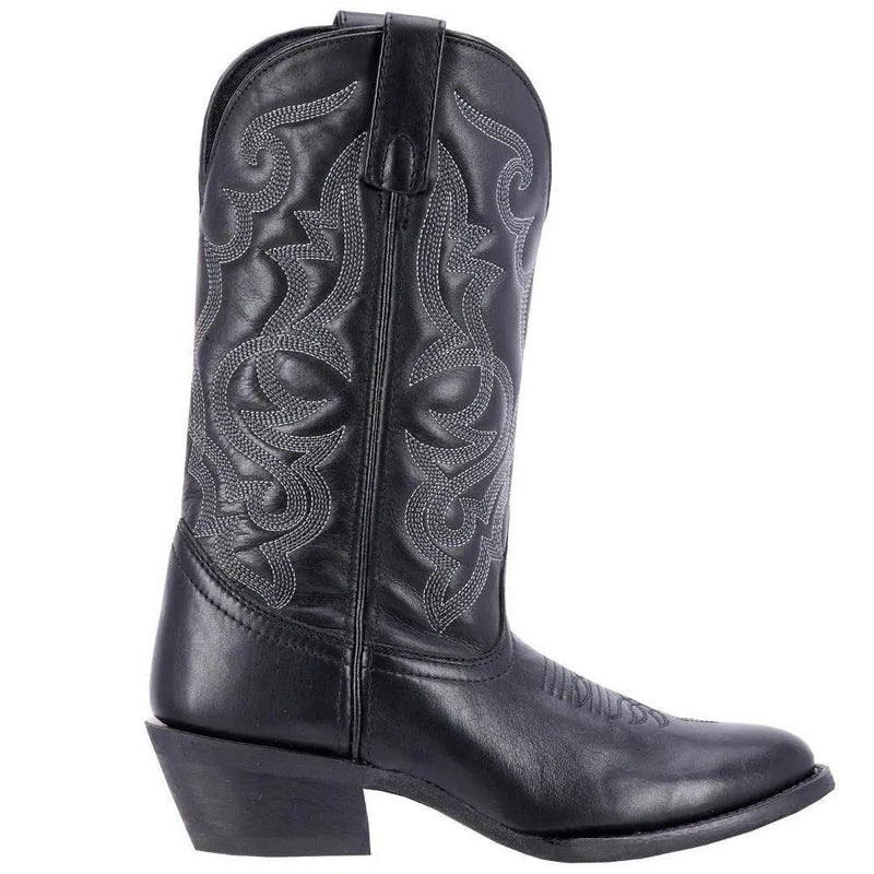 Laredo Maddie Round Toe Black Leather Women's Western Boot 51110 - BootSolution