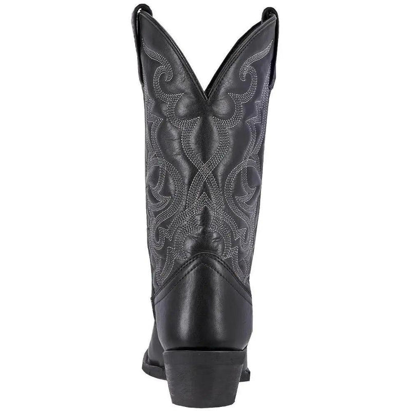 Laredo Maddie Round Toe Black Leather Women's Western Boot 51110 - BootSolution