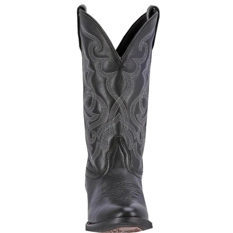 Laredo Maddie Round Toe Black Leather Women's Western Boot 51110 - BootSolution