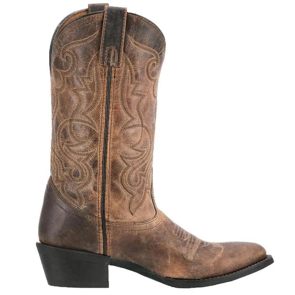 Laredo Maddie Round Toe Tan Leather Women's Cowboy Boot 51112 - BootSolution