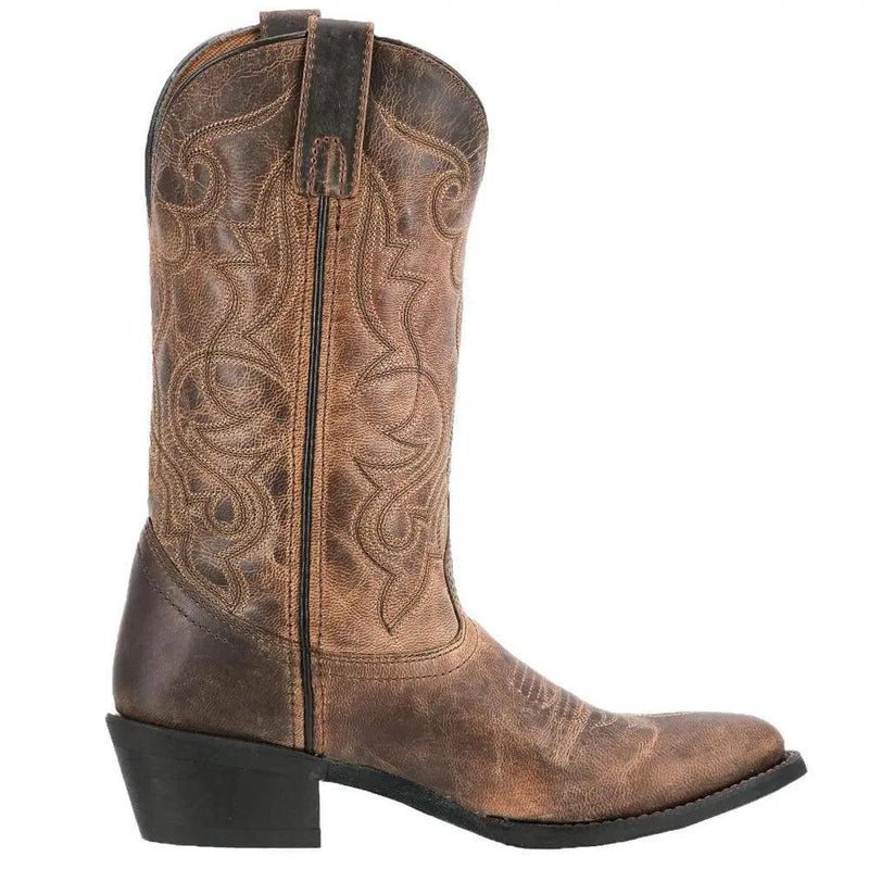 Laredo Maddie Round Toe Tan Leather Women's Cowboy Boot 51112 - BootSolution