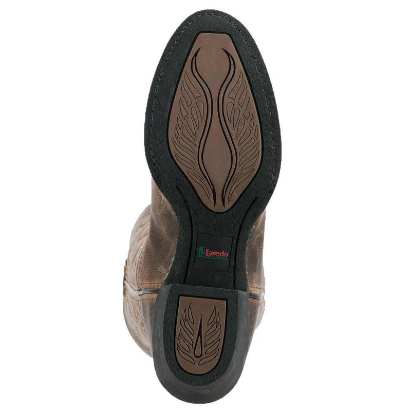 Laredo Maddie Round Toe Tan Leather Women's Cowboy Boot 51112 - BootSolution