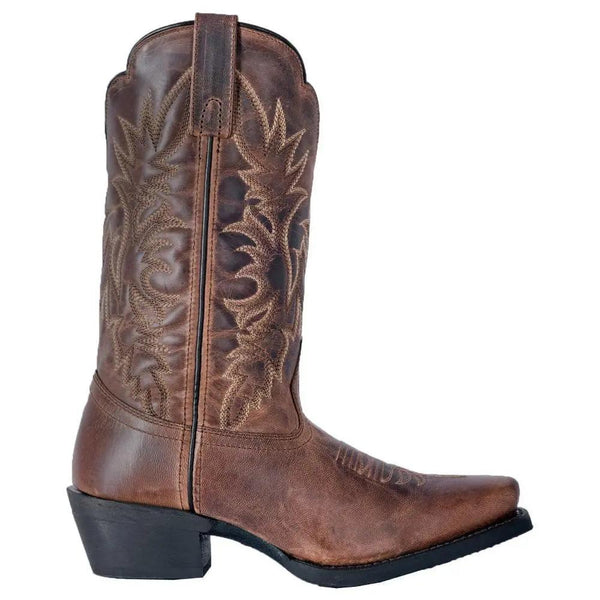 Laredo Malinda Square Toe Tan Leather Western Women Boot 51134 - BootSolution