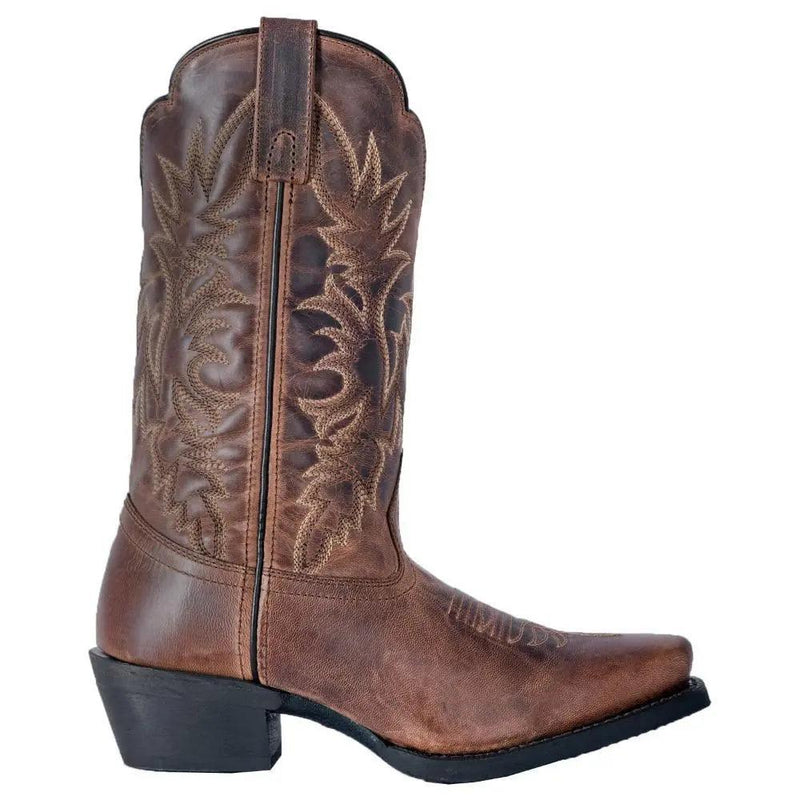 Laredo Malinda Square Toe Tan Leather Western Women Boot 51134 - BootSolution