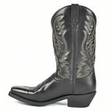 Laredo Men's Black Leather Square Toe Roper Cowboy Boot 3-51 - BootSolution