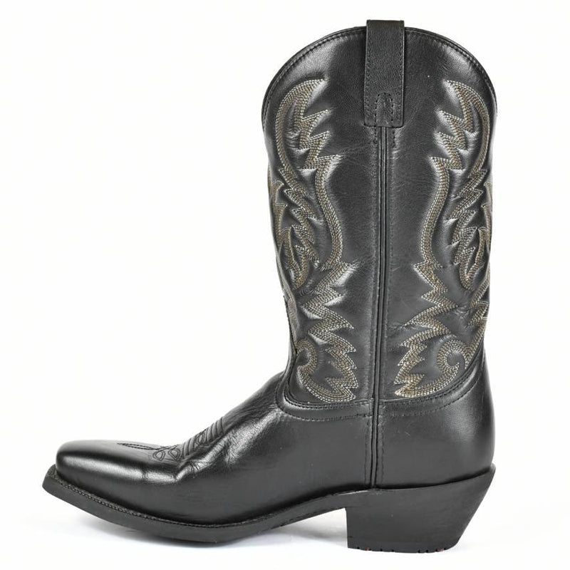 Laredo Men's Black Leather Square Toe Roper Cowboy Boot 3-51 - BootSolution