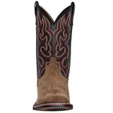 Laredo Men's Lodi Taupe Square Toe Chocolate Leather Western Boot 7898 - BootSolution