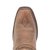 Laredo Myra Square Toe Sand White Leather Women's Western Boot 51091 - BootSolution