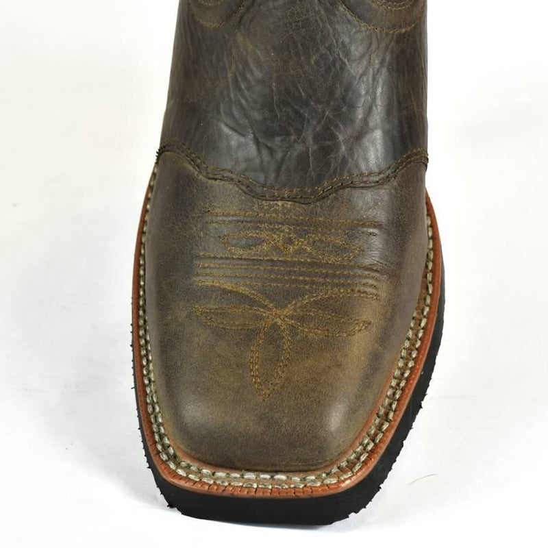 Laredo Roper Cowboy Boot-Brown Leather with Deep Green Shaft 9-2 - BootSolution