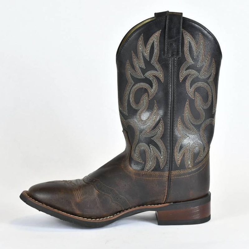 Laredo Round Toe Roper Cowboy Boot-Brown Leather-Men's  4-25 - BootSolution