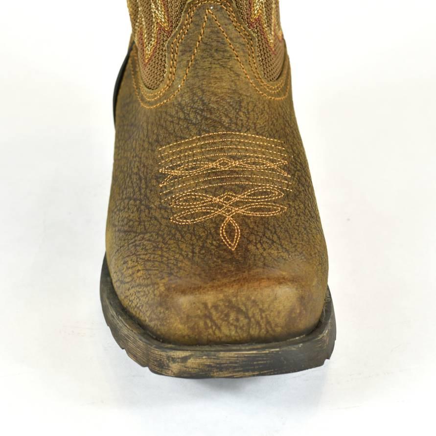 Laredo Square Toe Brown Shoulder Leather Cowboy Boots 4-17 - BootSolution
