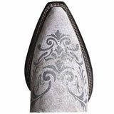 Laredo Women's Snip Toe Antique Tattoo White Cowgirl Boots 4-7 - BootSolution