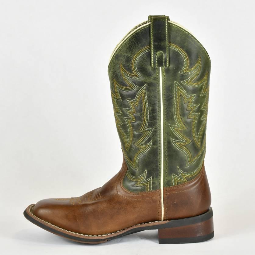 Laredo Women’s Square Toe Brown Leather Western Roper Boot 4-5 - BootSolution