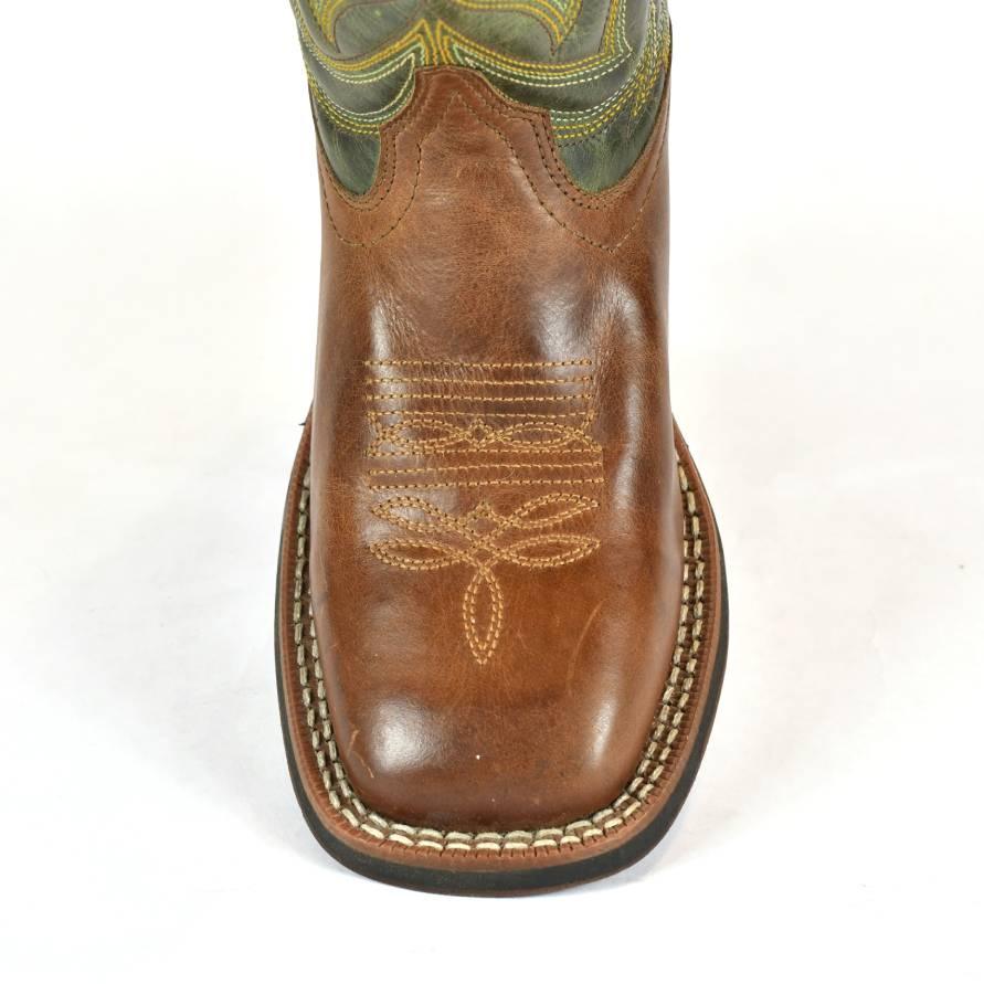 Laredo Women’s Square Toe Brown Leather Western Roper Boot 4-5 - BootSolution