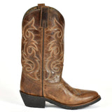 Laredo Women's Western Boot-Western Toe-Distressed Brown Leather Boots 4-15 - BootSolution