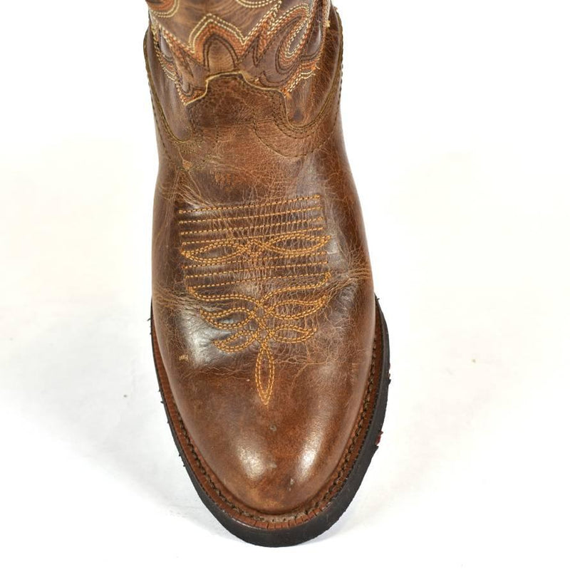 Laredo Women's Western Boot-Western Toe-Distressed Brown Leather Boots 4-15 - BootSolution