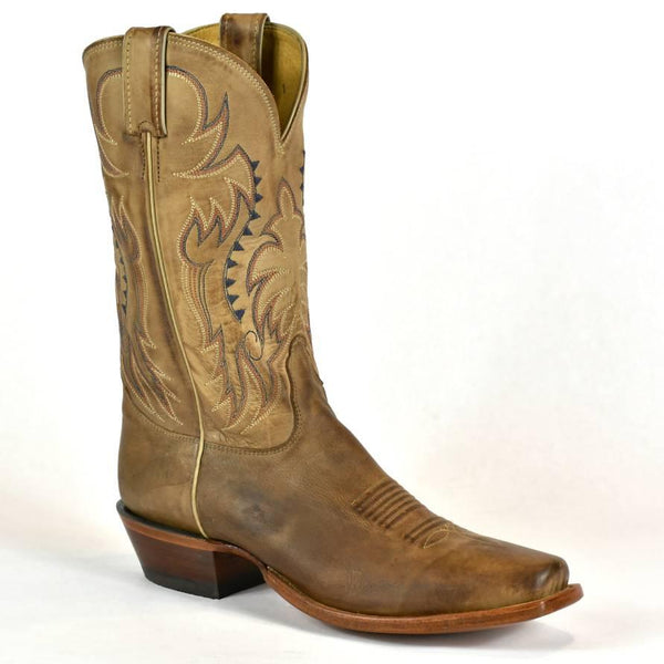 Nocona  Vintage Western Boots Made In USA-Tan Leather Men's-MD 2711 - BootSolution