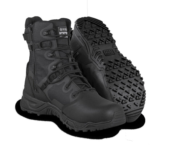 Original S.W.A.T. Alpha Fury 8" Polishable Toe Sid-Zip Black 176401 - BootSolution