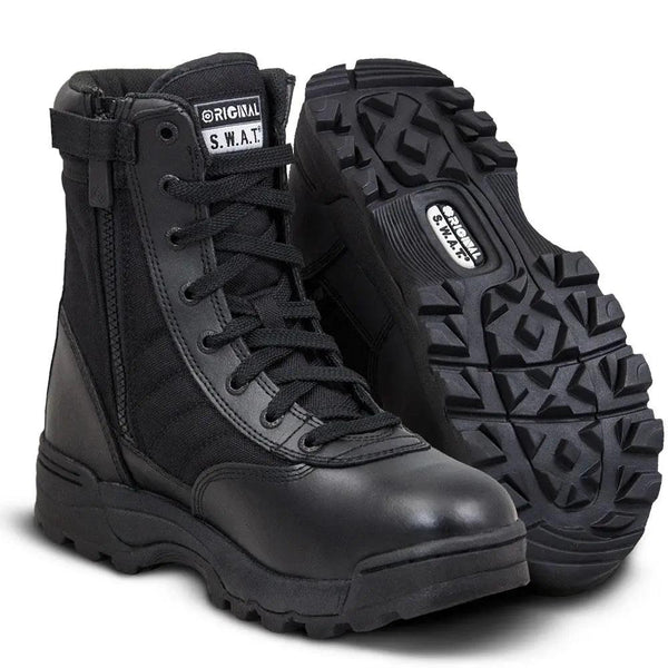 Original S.W.A.T Classic 9" Side-Zip Men's Black 115201 - BootSolution