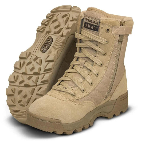 Original S.W.A.T Classic 9" Side-Zip Men's Tan 115202 - BootSolution