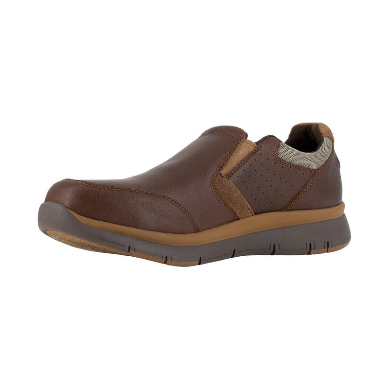 Rockport Men’s Brown Slip-On Steel Toe Casual Work Shoe RK5710 - BootSolution