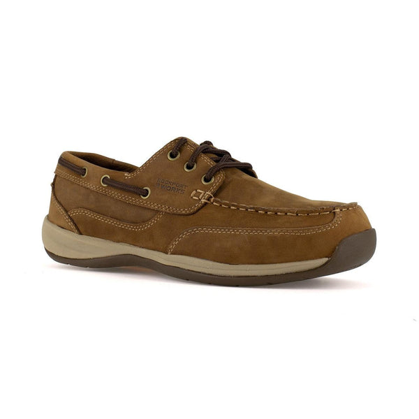 Rockport Men’s Brown Steel Toe Boat Shoe RK6736 - BootSolution