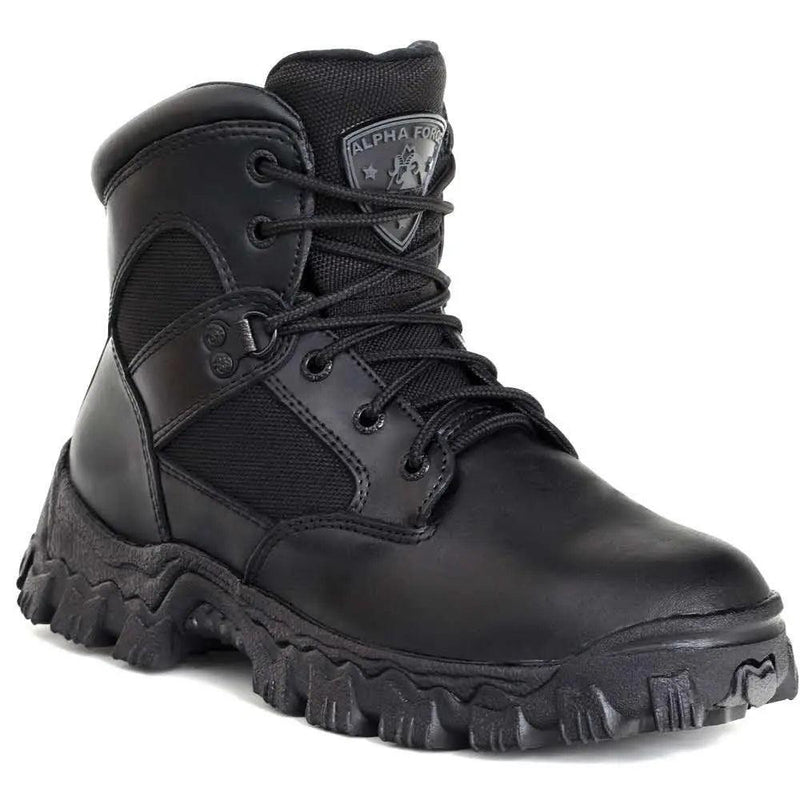 Rocky AlphaForce Waterproof 6 Inch Slip Resistant Black Duty Boot 2167 - BootSolution
