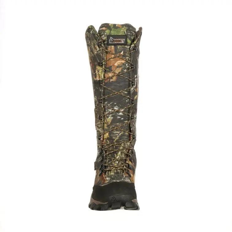 Rocky Lace-Up Side-Zip Waterproof Mossy Oak Snake Proof Hunting Boot 7379 - BootSolution