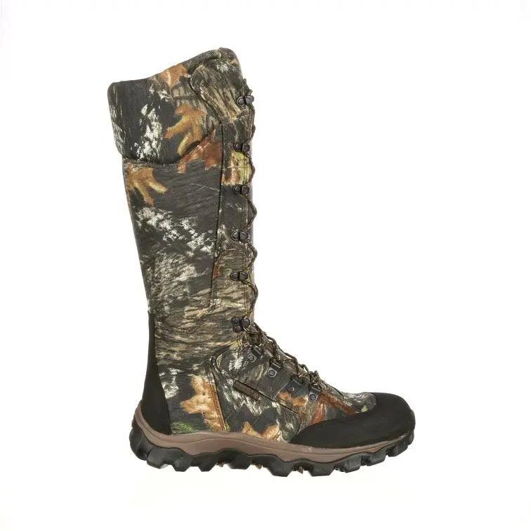 Rocky Lace-Up Side-Zip Waterproof Mossy Oak Snake Proof Hunting Boot 7379 - BootSolution