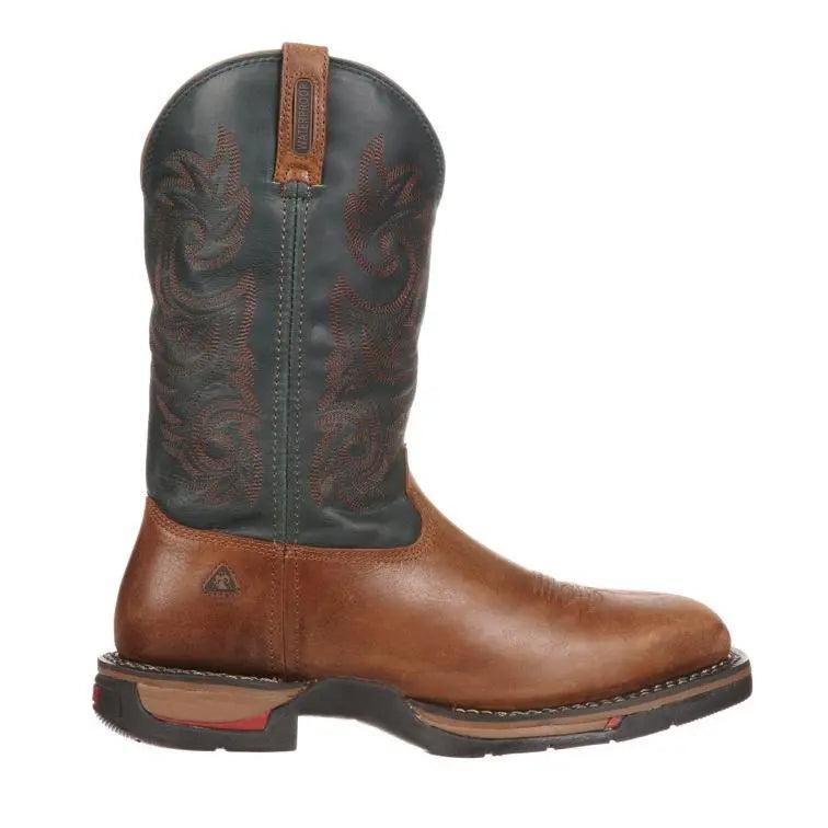 Rocky Long Range Mens Waterproof Western Pull-On Boot 8656 - BootSolution