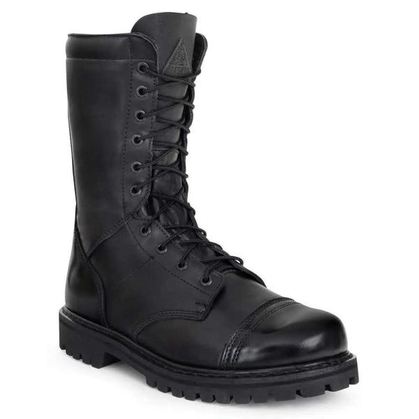 Rocky Side Zipper Black Leather 10" Jump Boot 2090 - BootSolution